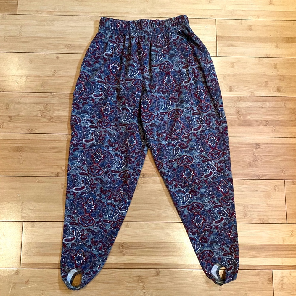 TALBOTS | Vintage Paisley Stirrup Pants